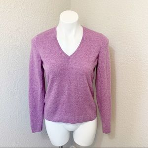 3/$25 Ann Taylor 100% Cashmere Purple Sweater